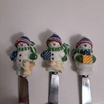 Boston Warehouse Snowman Spreaders Set Of 3 Holiday Cheese Butter Knives. Fixed Price $6.00.