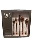 Cambridge Xyla 20-PIECE Flatware Set Service For 4 Copper Satin. Fixed Price $62.99.