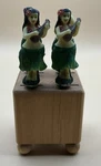 Harry And David Aloha Hula Girl Set Of 4 Cheese Spreaders Knives & Wood Block. Fixed Price $12.50.