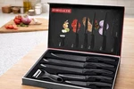 Swiss 6PC Black Metal Ceramic Kitchen Knife Set- 30 Year WARRANTY-SG-9200 *new*. Fixed Price $29.99.