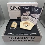 Cinq Rolling Knife Sharpener Complete Box Multi-angle Tool Multi-grit Discs. Fixed Price $124.99.
