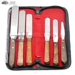 6-PIECE Wooden Handled Straight Spatula Set With Carry Case. Fixed Price $39.99.