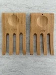 Core Bamboo Wood Salad Server Set Brown Contemporary Matte Finish. Fixed Price $14.99.