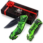 Rescue Pocket Knife Manual Folding Glow The Dark Handle With. Fixed Price $57.69.