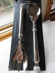 Tahari Home Handcrafted Bling Salad Servers Set Of 2 Nwt Chrome Faux Diamond. Fixed Price $14.50.