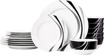 Dinnerware Set, Microwave And Dishwasher Safe, Service For 6, 18-PIECE Complete. Fixed Price $55.00.