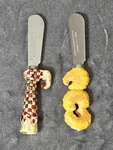 Boston Warehouse Stainless Steel Cheese Spreader Set 2 Decorative Handle Butter. Fixed Price $8.00.