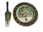 Today Home Living Christmas Tree Cake Plate & Server Set Holiday Dessert. Fixed Price $29.99.