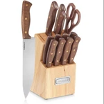 New Advantage 14 Pc Wood Handle Stainless Steel Set & Storage Knife Block. Fixed Price $59.99.