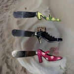 Canap Cheese Spreader Set Of 3 Assorted Shoes Novelty. Fixed Price $13.87.