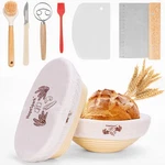 Sourdough Bread Proofing Basket Kit, 9" Round And 10" Oval Banneton Wi.... Fixed Price $37.62.