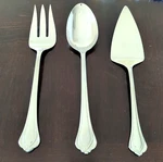 Lenox Alcott Set Of Spoon Fork Cake Server 18/10 Stainless Steel Flatware Nwot. Fixed Price $40.00.