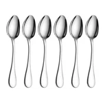 Horntide 6-PIECE Dinner Set Table 6X Spoon, Silver. Fixed Price $11.94.