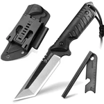 Tactical Survival Knife With Fire Starter, Kydex Sheath, 440C Steel Blade, G1.... Fixed Price $68.30.