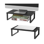 Norceesan 2 Pack Monitor Stand Riser Wood Desk Shelf With Stora... Usa Fast Ship. Fixed Price $35.49.
