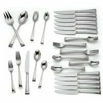 Urbane 118 Piece Set Service For Of 12 Stainless Flatware Lenox With Servers. Fixed Price $179.99.