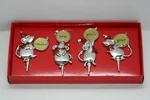 Ganz Mouse Christmas Holiday Cheese Marker Spike Set Cheddar Brie Gouda Goat. Fixed Price $24.00.