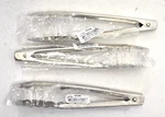 Lot Of 3 Don 7" Stainless Steel Utility Tongs Heavy Duty Scalloped Gripping. Fixed Price $14.99.