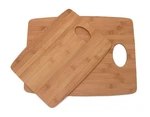 Bamboo Cutting Boards With Oval Hole Corner, Small & Large, Set Of 2. Fixed Price $26.90.