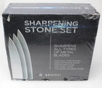 New Benicci Sharpening Stone Set / Sharpens All Types Of Metal Blades. Fixed Price $65.00.