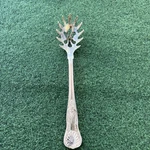 Kings Pattern Spaghetti Pasta Server Pierced Silver Plated Serving Spoon Drainer. Fixed Price $15.99.