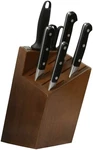 Henckels Zwilling Pro 7 Pc Knife Block Set Stainless Steel Wooden Handle Brown. Fixed Price $231.60.