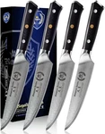 4X Steak Knife Set 5" Damascus Steel AUS-10V Carbon Blade G-10 Handle. Fixed Price $149.99.