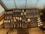Vintage Oneida Community My Rose Stainless Flatware 51 Pieces Ice Tea Dinner. Fixed Price $110.95.