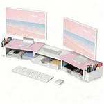 Opnice Desk Organizers Accessories, Dual Monitor Stand Riser With Drawer .... Fixed Price $116.68.