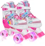 Nattork Roller Skates 4 Sizes Adjustable For Kids With All Light Up Wheels. Fixed Price $50.99.