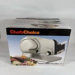 New Chef's Choice Premium Electric Food Slicer With 7" Blade - Model 615. Fixed Price $111.96.