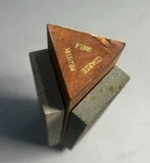 Vintage Triangle Shape Three-sided Sharpening Whetstone Handheld. Fixed Price $14.99.