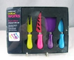 Farberware Colour Works 4 Pc Cheese Knife Set New Nib. Fixed Price $9.50.