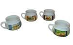 Vintage Dat'l Do-it Inc Ddi Farm Signs Soup Mugs Bowls Cups Set Of 4. Fixed Price $39.99.