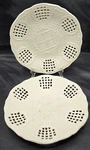 Antique Creamware Plate Salt Glazed Pottery 8.75" Reticulated 19TH (2 Avail). Fixed Price $116.99.