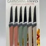 Joie Msc Set Of 6 Stainless Steel Flexible Paring/garnishing Multicolor Knives. Fixed Price $14.10.