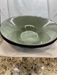 Fusion Wasabi By Gabbay Stoneware Dinner Serving Bowl 11 Set Of 2 Green Black. Fixed Price $39.99.