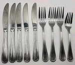 Update International Regal Stainless Steel 3 Dinner FORKS/1 Salad FORK/5 Knives. Fixed Price $11.98.