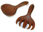 Vintage Teak Wood Salad Serving Spoon Fork Mid Century Modern. Fixed Price $49.99.