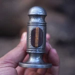 High Quality Handmade Damascus Steel Ball Peen Hammer With Carved Wooden Handle. Fixed Price $46.79.