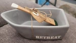 Mud Pie Lake Retreat Collection Grey Boat Dip Bowl And Oar Spreader Set. Fixed Price $20.00.