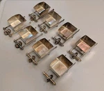 Set Of 8 Silver Plated Wheelbarrows Place Card Holders - Table Markers. Fixed Price $32.00.