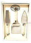 Portofino Home Natural Beige White Marble Handle 3 Piece Cheese Slicer Knife Set. Fixed Price $24.86.