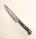 Scarce Vtg German Cutrex Carving Knife Soligen Wood Handle Brass Rivets 8" Blade. Fixed Price $14.99.