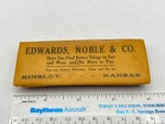 Vintage Edwards, Noble & Co. Kinsley, Kansas Advertising Knife Sharpening Stone. Fixed Price $29.99.