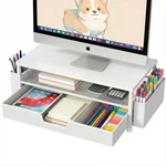 Ecolovi Desk Organizer Accessories, 2-TIER Computer Monitor Stand White. Fixed Price $38.88.