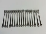 Oneida American Artistry Set Of 17 Appetizer Cocktail Forks Stainless. Fixed Price $60.00.