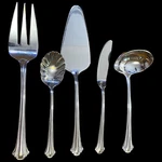 Serving Utensils Set 5 Stainless Piece Vintage Reed & Barton Courtland Everyday. Fixed Price $34.98.