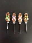 Boston Warehouse Easter Bunny Cheese Dip Spreaders 4 Knife Knives Rabbit Euc. Fixed Price $9.74.