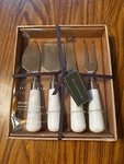 Pottery Barn Providence White Marble Cheese Knives - Set Of 4, New In Box. Fixed Price $39.99.